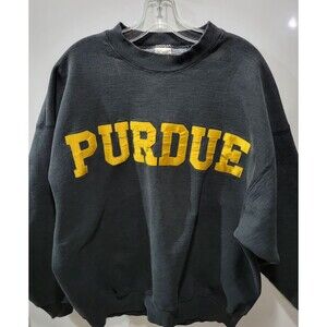 Vintage Purdue University Sweatshirt Fruit Of The Loom With Fabric Lettering XXL